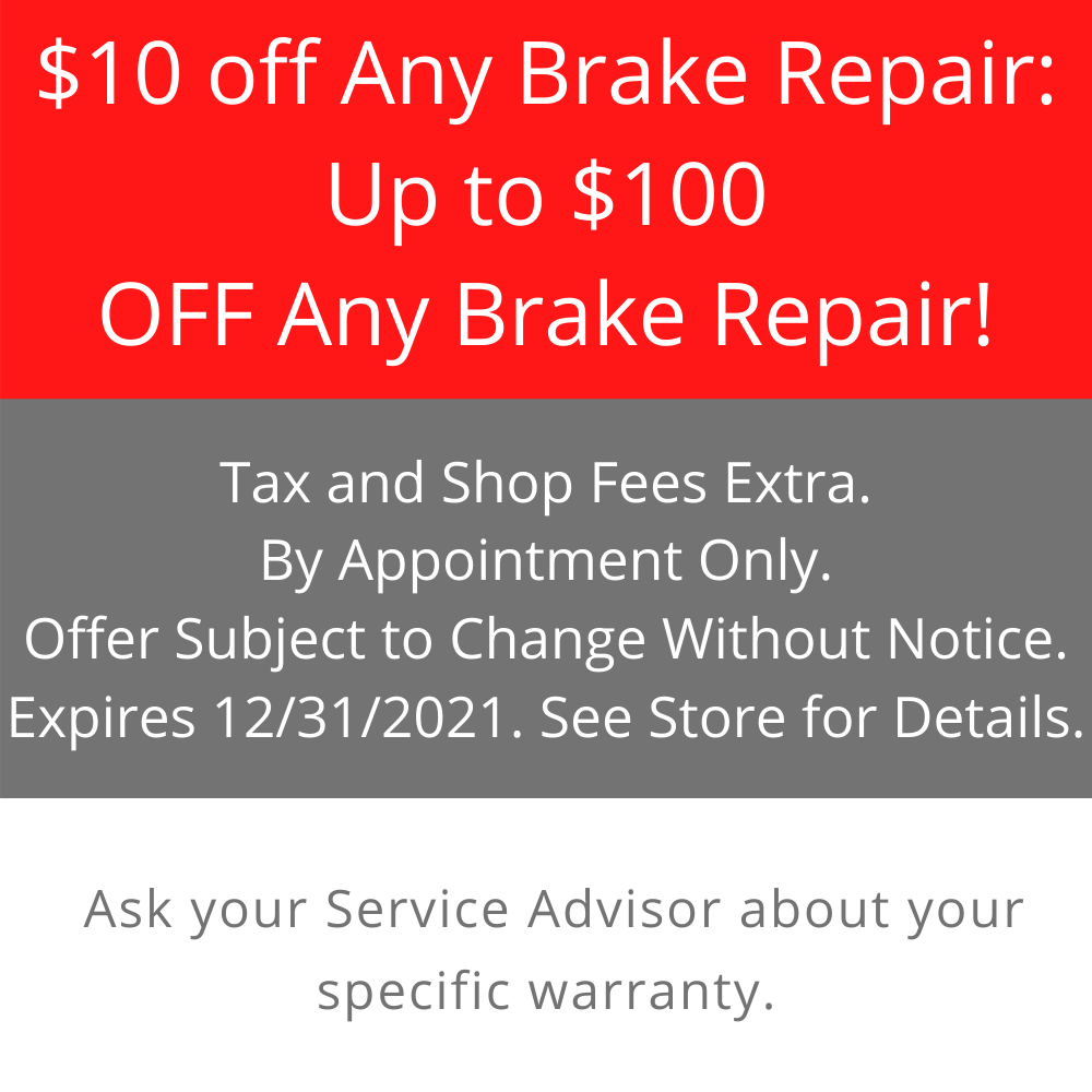 $ 10 off any brake repair